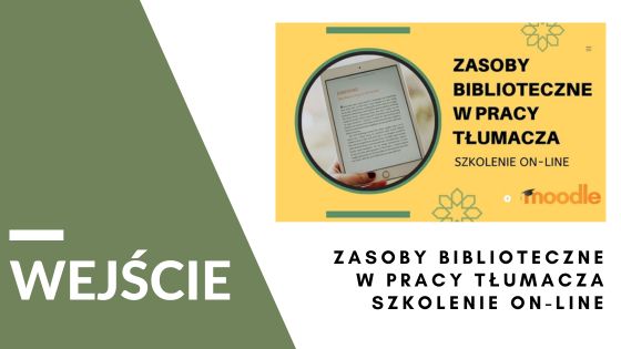 Wejście do Moodle Zasoby biblioteczne baner