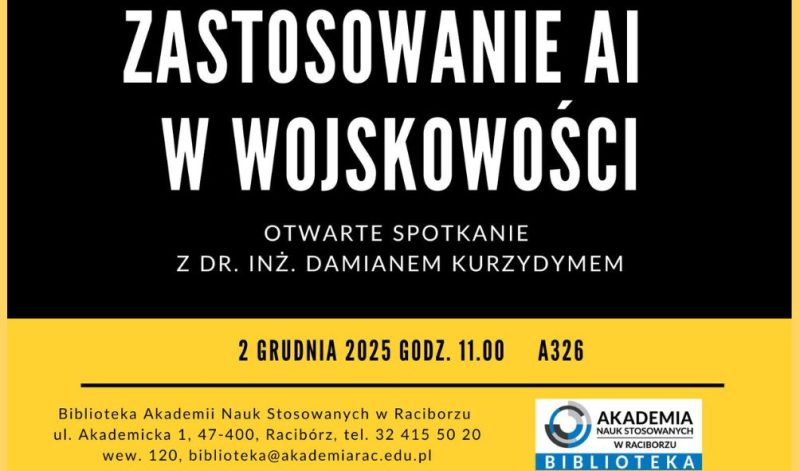 Otwarte spotkanie z dr. inż. Damianem Kurzydymem