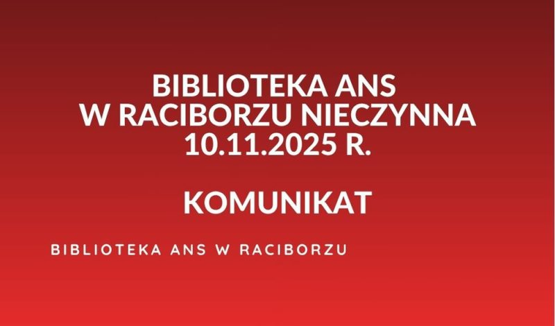 Godziny otwarcia biblioteki 10.11.2025 r.