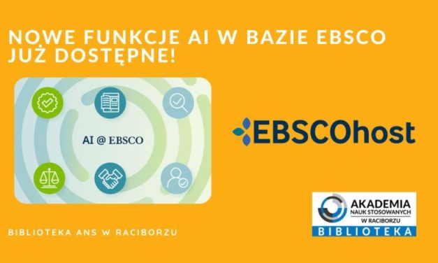 EBSCOhost wzbogacone o funkcje AI – sprawdź, co nowego!