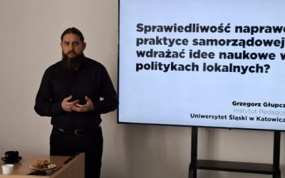 „Sprawiedliwość naprawcza w praktyce samorządowej” – spotkanie z dr. Grzegorzem Głupczykiem