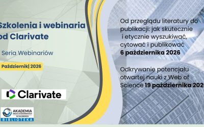 Szkolenia i webinaria od Clarivate w Bibliotece ANS w Raciborzu
