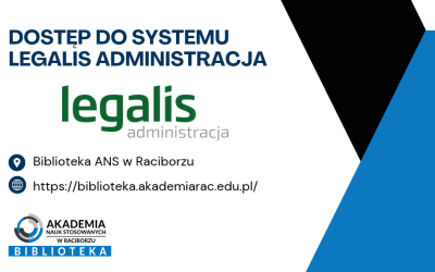 Dostęp do systemu Legalis Administracja 2026/2027 – Biblioteka ANS w Raciborzu