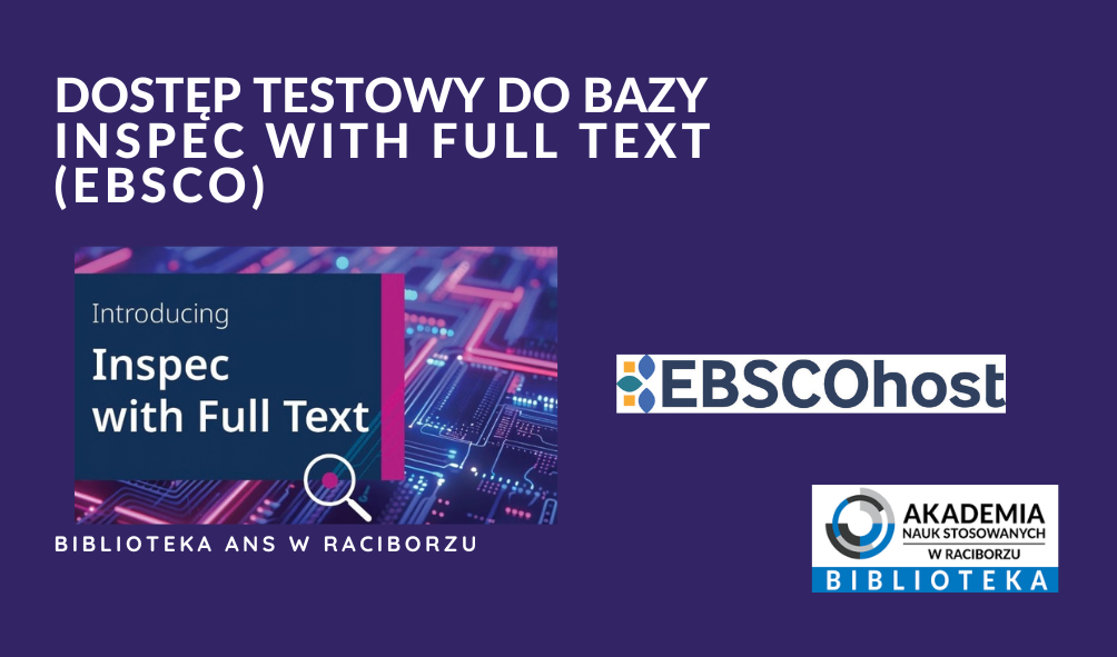 Dostęp testowy do bazy Inspec with Full Text